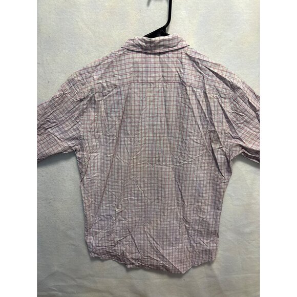 Bonobos Mens Slim Fit Button-Up Shirt Pink & Gray Plaid Size M Cotton - Picture 7 of 8